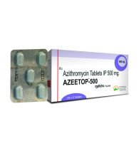 Azeetop Azithromycin Tablets IP 250/500 Mg|Bulk-Cargo-Exporter-India, Brzil, Uganda, Zambia|